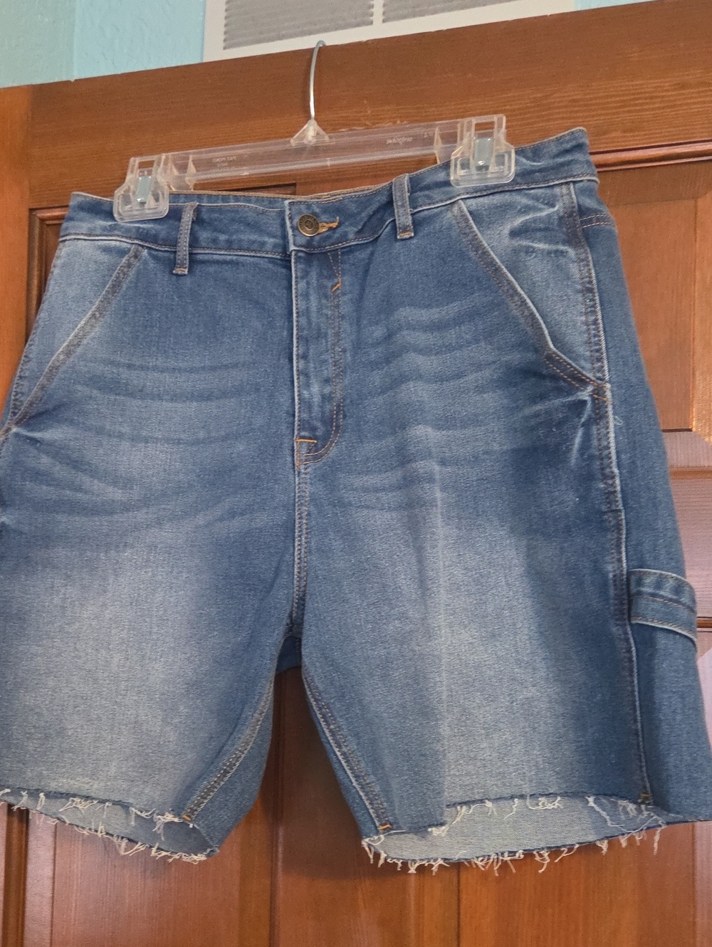 Vigoss Washed Blue Denim Cutoff Jorts